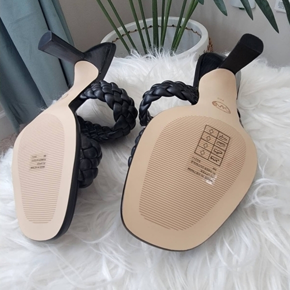 BNWT Michael Kors - Black Braided Mule Strappy High Heel - Women's Size 8 - Picture 6 of 6